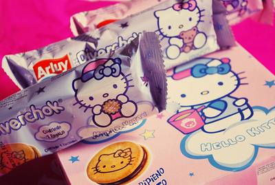 Bolacha Hello Kitty / Imagens Fofas para Tumblr, We Heart it, etc