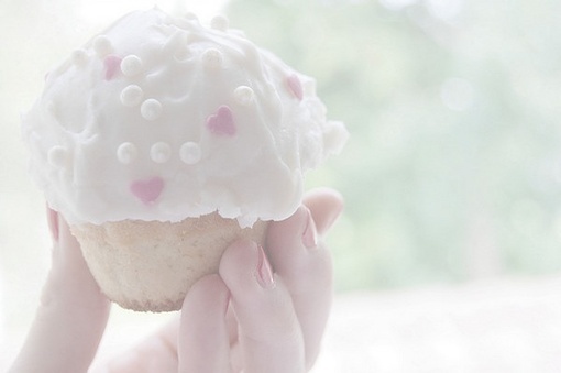 Cupcake Branco / Imagens Fofas para Tumblr, We Heart it, etc