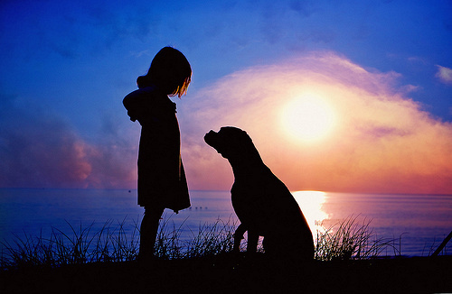 A menina e o cachorro / Imagens Fofas para Tumblr, We Heart it, etc