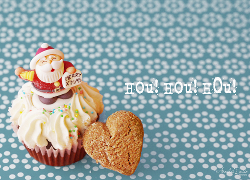 Cupcake de Papai Noel / Imagens Fofas para Tumblr, We Heart it, etc