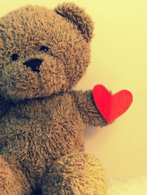 Urso coração / Imagens Fofas para Tumblr, We Heart it, etc