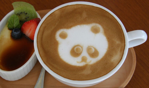 Panda no Café / Imagens Fofas para Tumblr, We Heart It etc